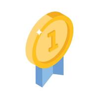 Have a look at this isometric icon of first position ranking vector