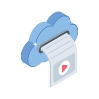 Take a look at this isometric style icon of cloud vector