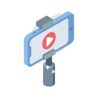 Have a look at this isometric icon of recording vector