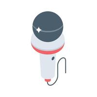 A modern isometric style icon featuring mic vector