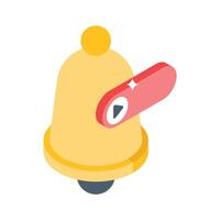 Get a glimpse of this isometric icon of reminder alert vector