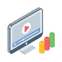 Check out this isometric style icon of analytics vector
