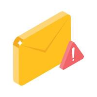 Get a glimpse of this isometric style email error icon vector