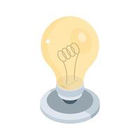 Get a glimpse of this isometric style icon for idea generation vector