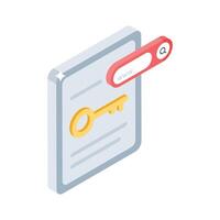 Take a look at this isometric icon of keyword search vector
