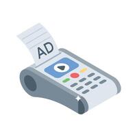 Check out this isometric style icon of paid ad strategy vector