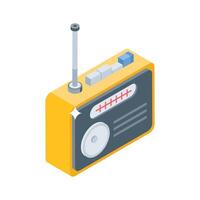 Take a glance at this isometric icon of radio marketing vector