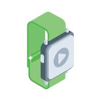 Here is an isometric icon of smartwatch screen vector