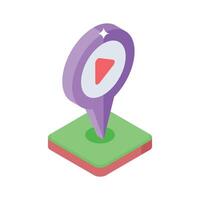 A modern isometric style icon of local playback vector