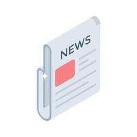 Here is an isometric style icon of breaking news vector