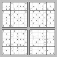 Sudoku puzzles game vector