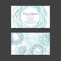 Business card template with abstract scribbles vector