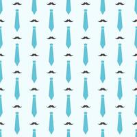 Seamless pattern with mustaches and neckties vector