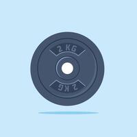 illustration of barbell or dumbbell weight plates with minimalist shape. design for gym vector