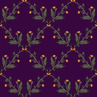 Coquette trellis, floral seamless pattern, checkered background fabric, wallpaper, wrapping, clothes vector