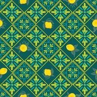 Seamless azulejos ceramic design, tiles pattern. traditional blue geometric background texture vector