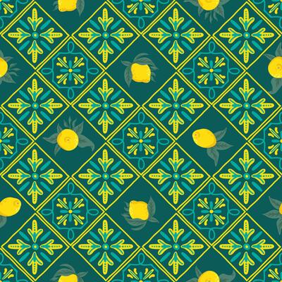Seamless azulejos ceramic design, tiles pattern. traditional blue geometric background texture