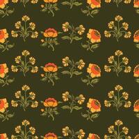 Coquette rustic floral seamless pattern background for fabric, wallpaper, wrapping, clothes vector