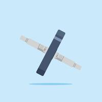 illustration of abs whell, power roller with handle, bodybuilding or exercise for strength vector
