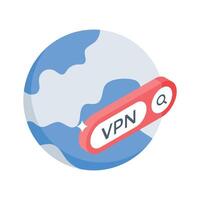 Premium isometric icon of vpn internet browser vector