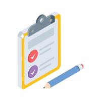 Well crafted isometric icon showing task management vector