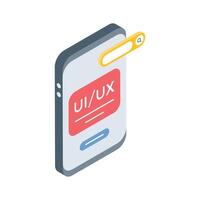 Grab this isometric icon of app development dashboard vector