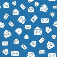 Seamless mail pattern with envelopes vector
