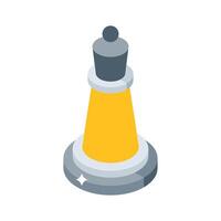 A modern isometric style icon of strategy planning vector