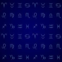 Zodiac signs seamless pattern vector