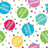 Seamless Dots And Circles Birthday Party Patterns On White Background For Paper Gift Wrap And Fabric Print vector