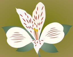 Blooming flower in soft colors. Flower in bright colors in flat design style. vector