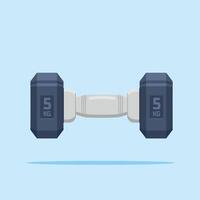 illustration of barbell or dumbbell weights with square type weights. design for gym, bodybuilding or sports vector