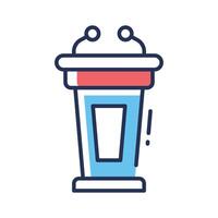 Here is a trendy outline icon of speaking podium vector