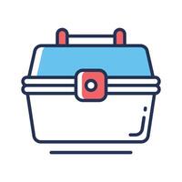 Easy to edit linear style icon showing toolbox vector