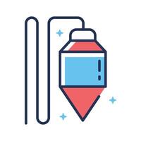 Visually appealing trendy line icon of plumb bob vector