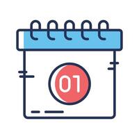 Easy to edit linear style icon showing calendar vector