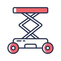Get a sight of this latest line icon depicting scissors lift vector