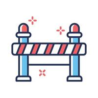 Ready to use line style icon of construction barrier vector