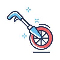 Measuring wheel icon creatively designed in line style vector