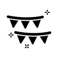 A captivating glyph style icon of buntings vector