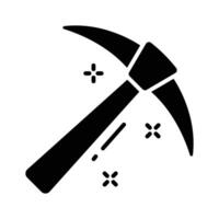 Have a look at this premium glyph icon of pickaxe vector