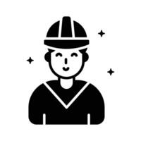 A customizable glyph style icon of labour vector