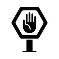 An amazingly designed glyph style icon of stop sign vector