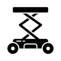 Get a sight of this latest glyph icon depicting scissors lift vector