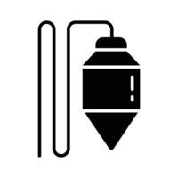Visually appealing trendy glyph icon of plumb bob vector