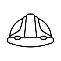 Visually appealing outline icon depicting labour hard hat. vector