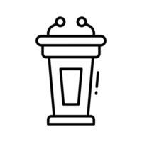 Here is a trendy outline icon of speaking podium. vector