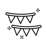 A captivating outline style icon of buntings. vector
