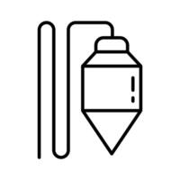 Visually appealing trendy line icon of plumb bob. vector