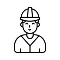 A customizable outline style icon of labour. vector